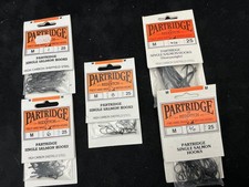 Vintage Partridge Redditch Code M  Single  Salmon Hooks