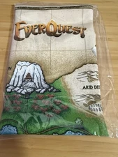 EverQuest: Dragons of Norrath game & Collector's Canvas Cloth Map 14" Rare New*