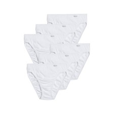 Jockey Women's Underwear Plus Size Elance French Cut - 6 Pack, 10 Plus, White