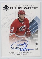 2017-18 SP Authentic Future Watch Inscriptions Valentin Zykov (3/9/17) Auto 2tb