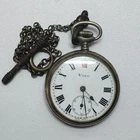 Vintage VOLO Swiss Made Pocket Watch Red 12 Roman Dial Roskopf System C. 1910s