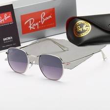 New Ray-Ban RB3548 Erika Classic Sunglasses Silver Frame Purple Lens UV
