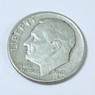 1946 ROOSEVELT DIME - 90% SILVER - CIRCULATED COIN #5186
