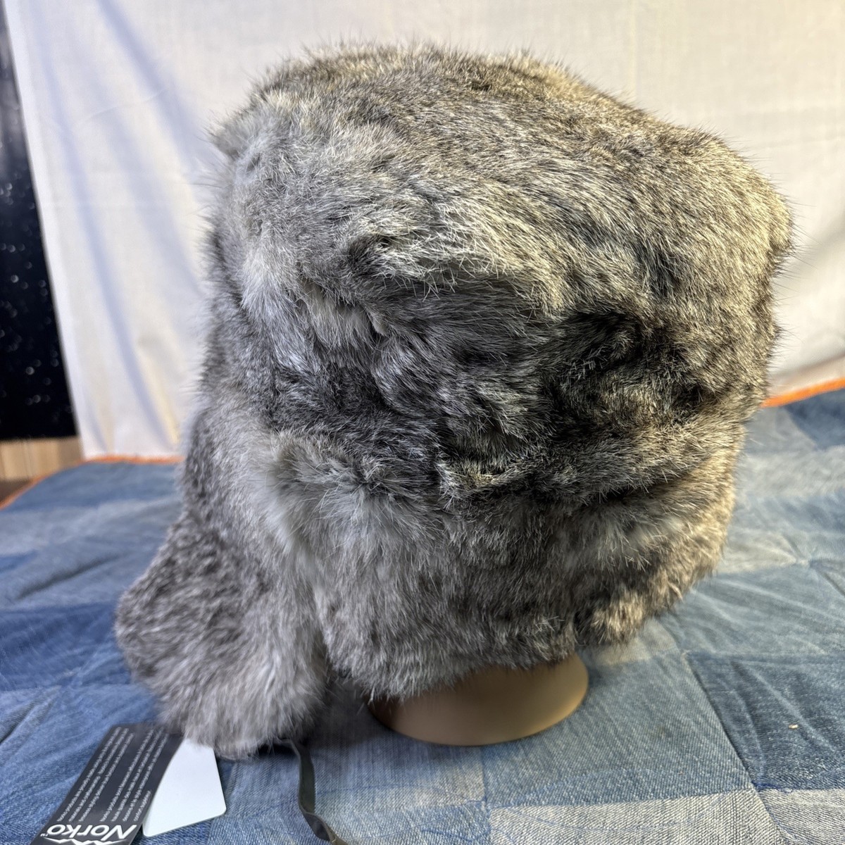 Norko Trapper Hat Size Large Genuine Rabbit Fur Rust Winter Ear