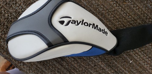 PERFECT TAYLORMADE LONGNECKED BLUE & WHITE DRIVER GOLF HEAD COVER R&D 825