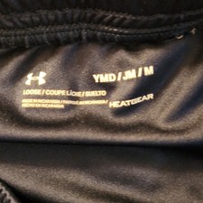 Under Armour HeatGear Boys YMD Blue Loose Athletic Shorts Drawstring Elastic