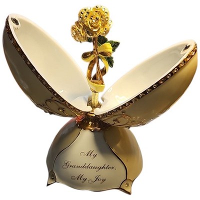 2004 Ardleigh Elliott Precious Jewel Egg Music Box My Granddaughter My Joy