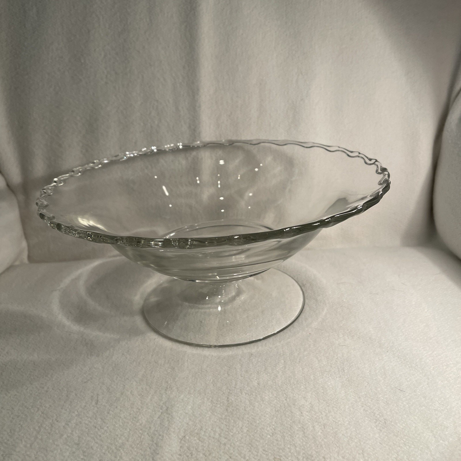 Vintage Fostoria Century Clear Glass Footed Compote Bowl 10.75 Inch Flared Elegant