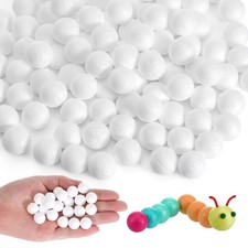 200 Pack White Craft Foam Balls 0.6 Inch Blank Round Craft Ball Small Hanging...