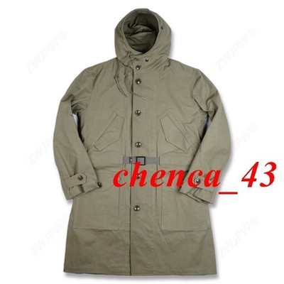 Replica WWII US Army M47 Parka Overcoat Cotton Canvas Windbreaker