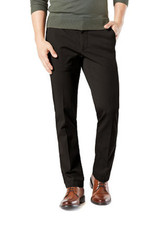 Dockers Men Workday Straight Fit Smart 360 FLEX Khaki Pants Black Size 34X32