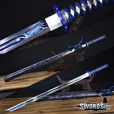 Handmade Two Side Blade Gold Japanese Real Ninjato Ninja Swords Samurai Swords