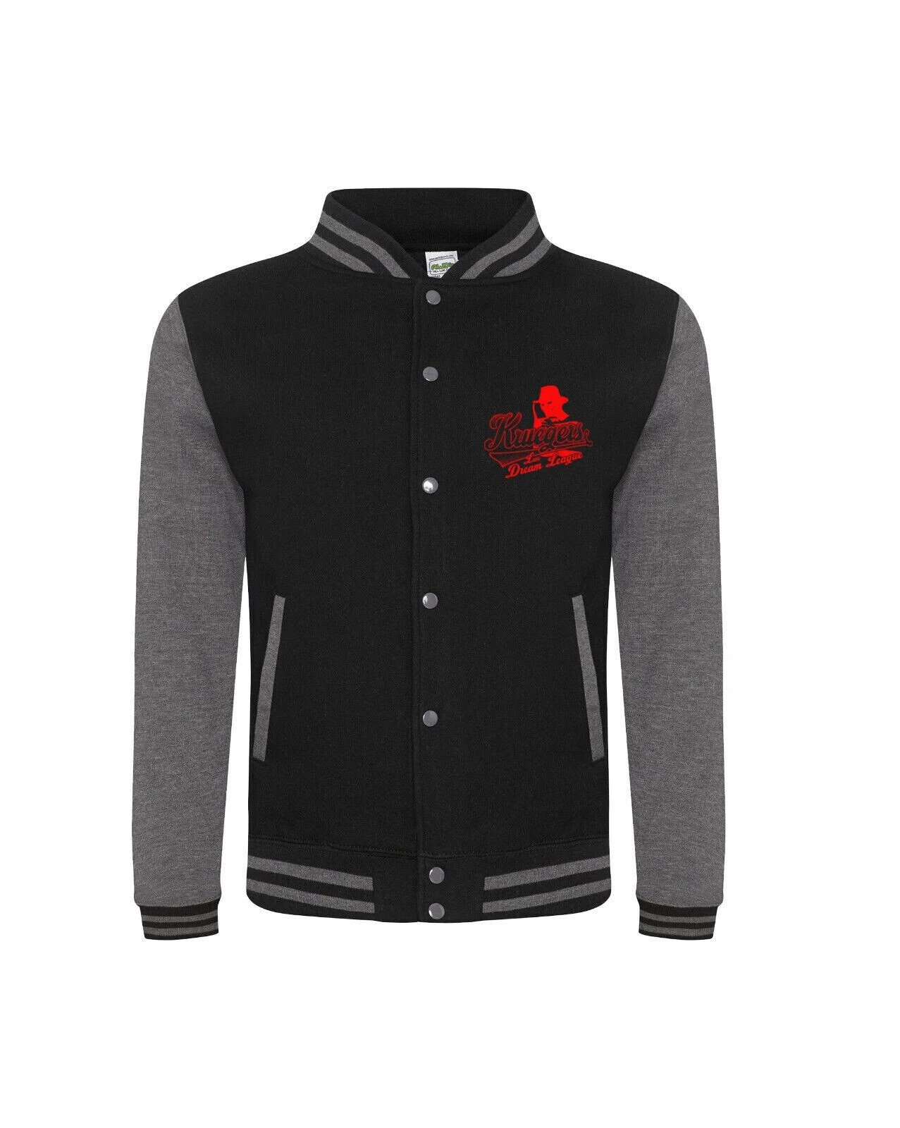 Freddy's Dream League College Jacket Grey Cult, Movie, Horror, Voorhees, Jason, 13th, TV - product detail image 2