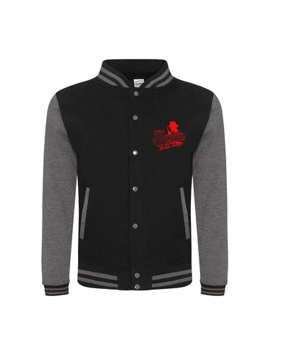 Freddy's Dream League College Jacket Grey Cult, Movie, Horror, Voorhees, Jason, 13th, TV image 2
