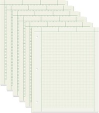 6 Pads Engineering Paper Notebook, Computation Pad, 8.5X11 green