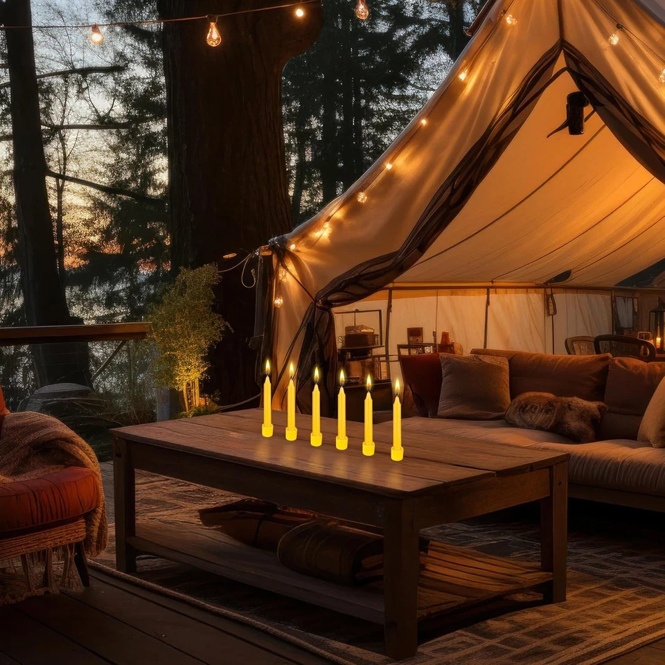 Mega Velas 8 Piezas Velas Cónicas Perfumadas Citronela, 8 Piezas, Amarillo Foto 4 de 4