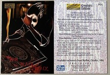 TARJETA PROMOCIONAL EDICIÓN CREADORES (1994) NEGRA SOBRE NEGRA P05, SKYBOX MASTER SERIES, CASI NUEVA