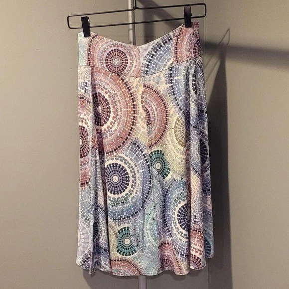 Falda Salaam Flappy Estampado Círculo Estilo Boho Y2K Pull ON, Para Mujer Talla L, Multi Foto 2 de 4