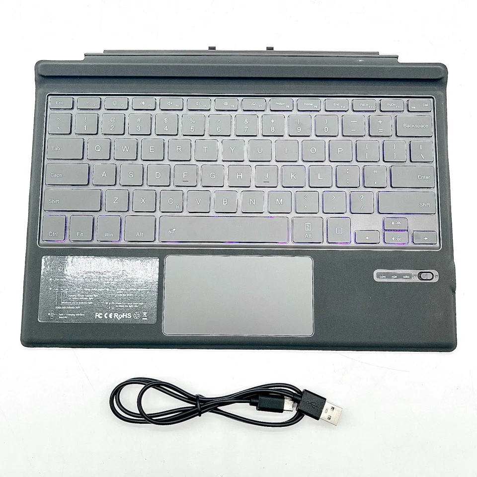 Touchpad Keyboard For Microsoft Surface Pro 7+/7/6/5/4/3 - Black - Image 2 of 4