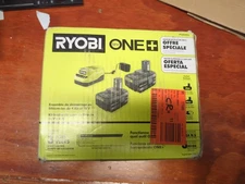 Ryobi ONE+ 18V 2pk 4 Ah Lithium Battery and Charger Kit - PSK006