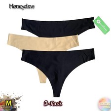 NWT 3-Pack Honeydew Womens M Skinz Thong Pant...