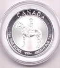 CANADA MOUNTIE - ONE OUNCE FINE SILVER ROUND 999 IN CAPSULE