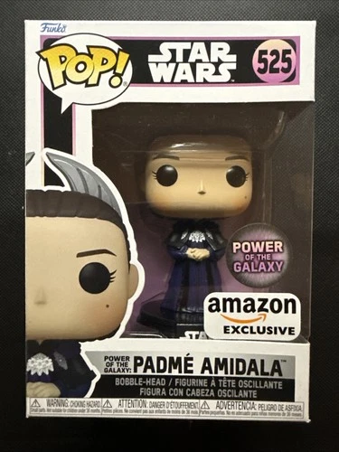 Funko Pop Vinyl Star Wars Padme Amidala #525 Amazon Exclusive Near Mint w/ Prot
