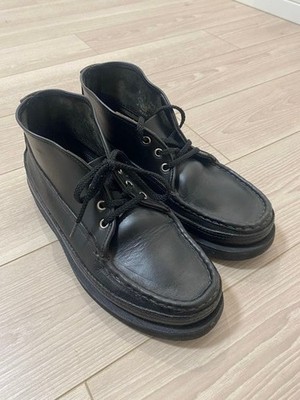 RUSSELL MOKASSIN Stiefel 200-27 NAVIGATOR Vibram Sohle Leder Schwarz Größe 8E
