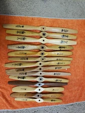 Lot Of 14 Wood Props - JZ & Top Flite Wood Propeller - 9" To 13" Size Props