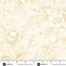 Pebbles By Laundry Basket Quilts For Andover - French Vanilla Dahlia  #1289-L