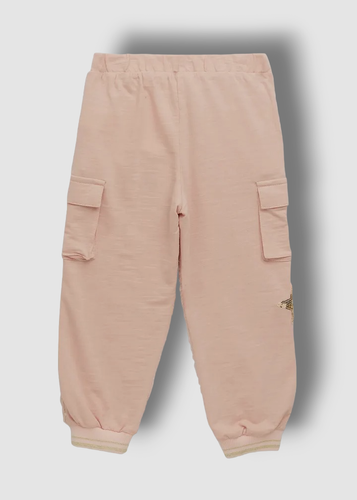 $68 Hannah Banana Kid's Girl's Pink Faux-Sherpa Star Jogger Pants Size 5 - Picture 2 of 3