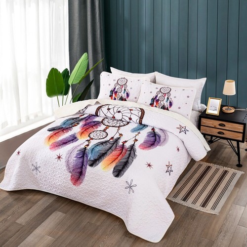 Soft Coverlet Quilted Bedspread Sets Queen Size Bedding Set Comforter Throw Rug - Picture 4 of 93