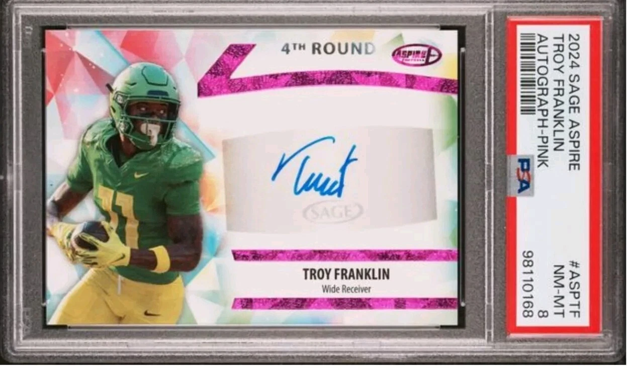 Troy Franklin Sage Aspire Autographs #ASPTF Pink