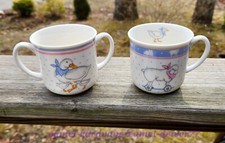 Set 2 GORHAM Gordon Fraser Baby Gift Collection CHILD'S CUPS Duck Bunnies Lamb