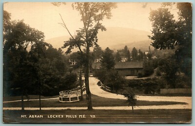 RPPC Mt Abram Locke's Mills Maine ME Eastern Illustrating Co UNP DB Postcard F15