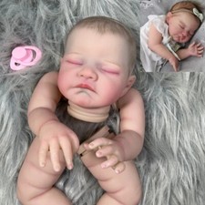 Reborn Baby Doll Kit Already Painted 3D Cloth Body Sleeping 20inch Visible Veins