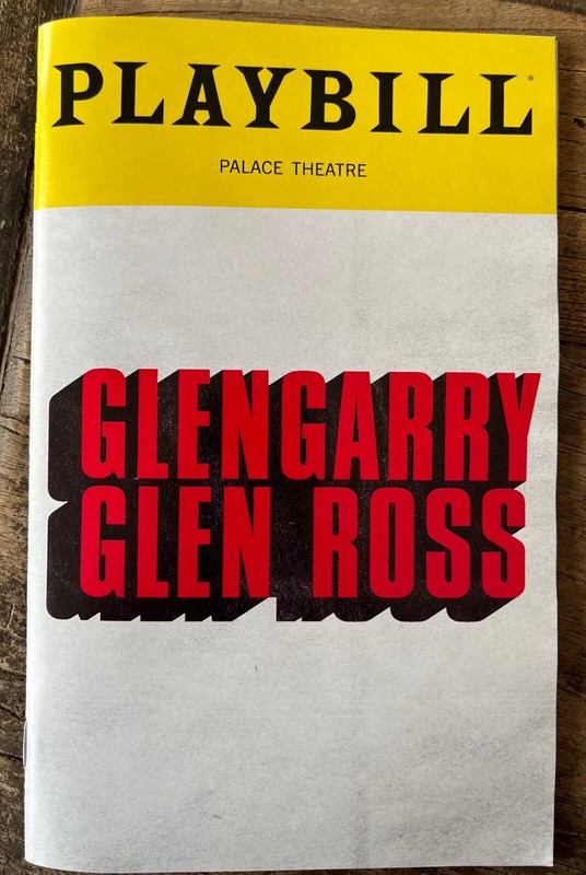 Glengarry Glen Ross Playbill Bill Burr Kieran Culkin Bob Odenkirk Broadway
