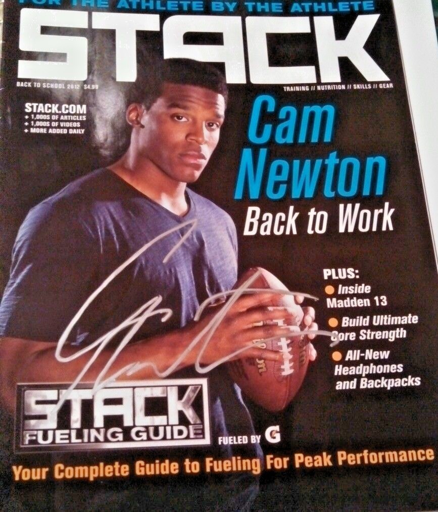 cam newton Autographed Signed New England Patriots magazine Carolina Panthers JSA Patriots 