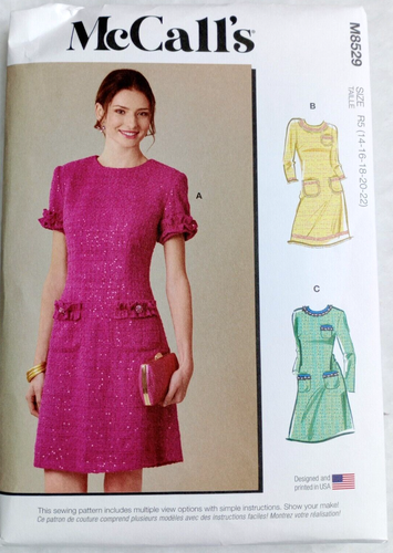 McCalls Misses Chic Dress w/Sleeves Variation Sewing Pattern M8529 Sz 4-12/14/22 - Picture 10 of 10