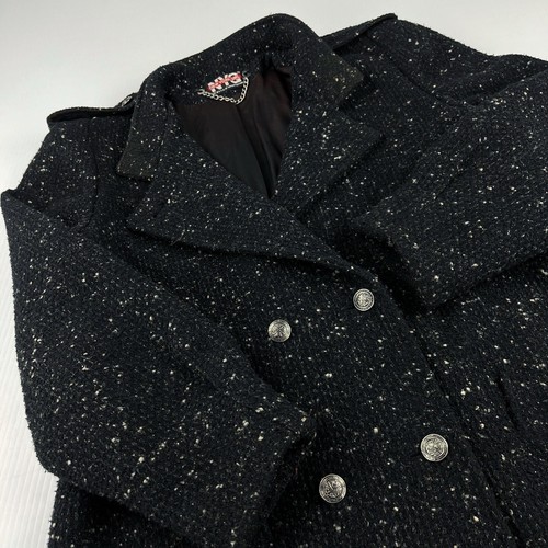 Vintage New York Girl Black Long Sleeve Double Breasted Jacket Coat Womens 14 - Picture 2 of 5