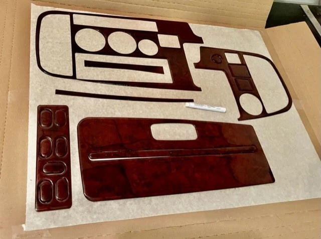 SAAB 900 FIT 1987 - 1994 CONVERTIBLE PLASTIC CHERRY BURL WOOD SET DASH TRIM KIT - Изображение 3 из 4