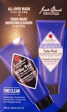 Jack Black Mens All-Over Body Hair Wash and Turbo Wash Energizing Cleanser Set