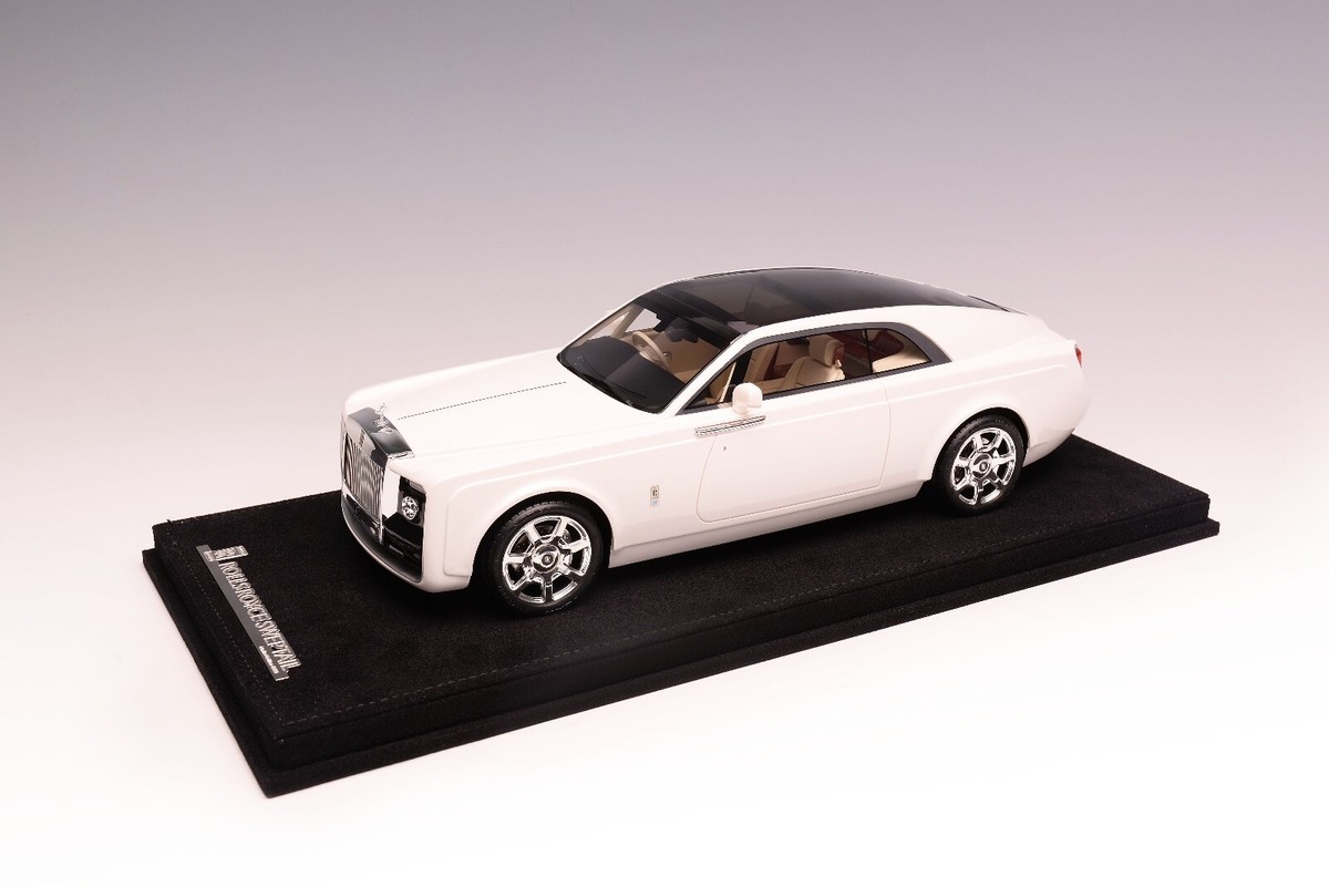1/18 AB Models Rolls Royce Sweptail in White Suede Base limited 35