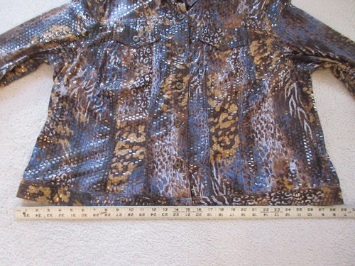 RUBY ROAD Jacket Women's Size 24W Shiny Textured ANIMAL PRINT NWT - Picture 14 of 16