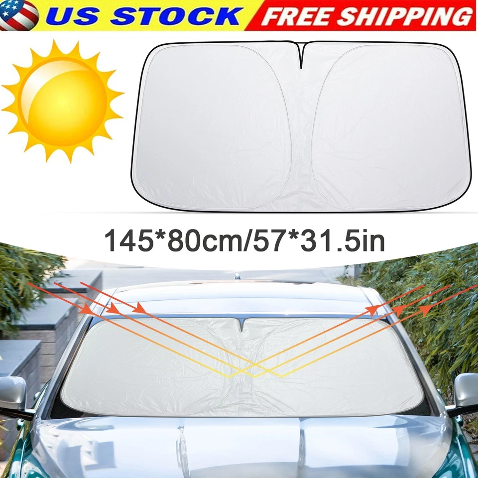 Parasol parabrisas Toyota Custom Fit - 57x31,5" plegable UV y protector térmico Foto 3 de 4