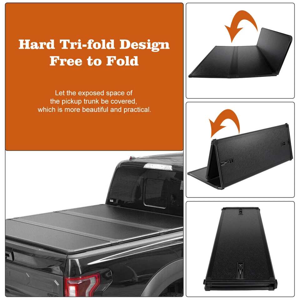 Maxpart para Toyota Tacoma 2005-2015 5 ft cubierta Tonneau triple plataforma rígida Foto 3 de 4