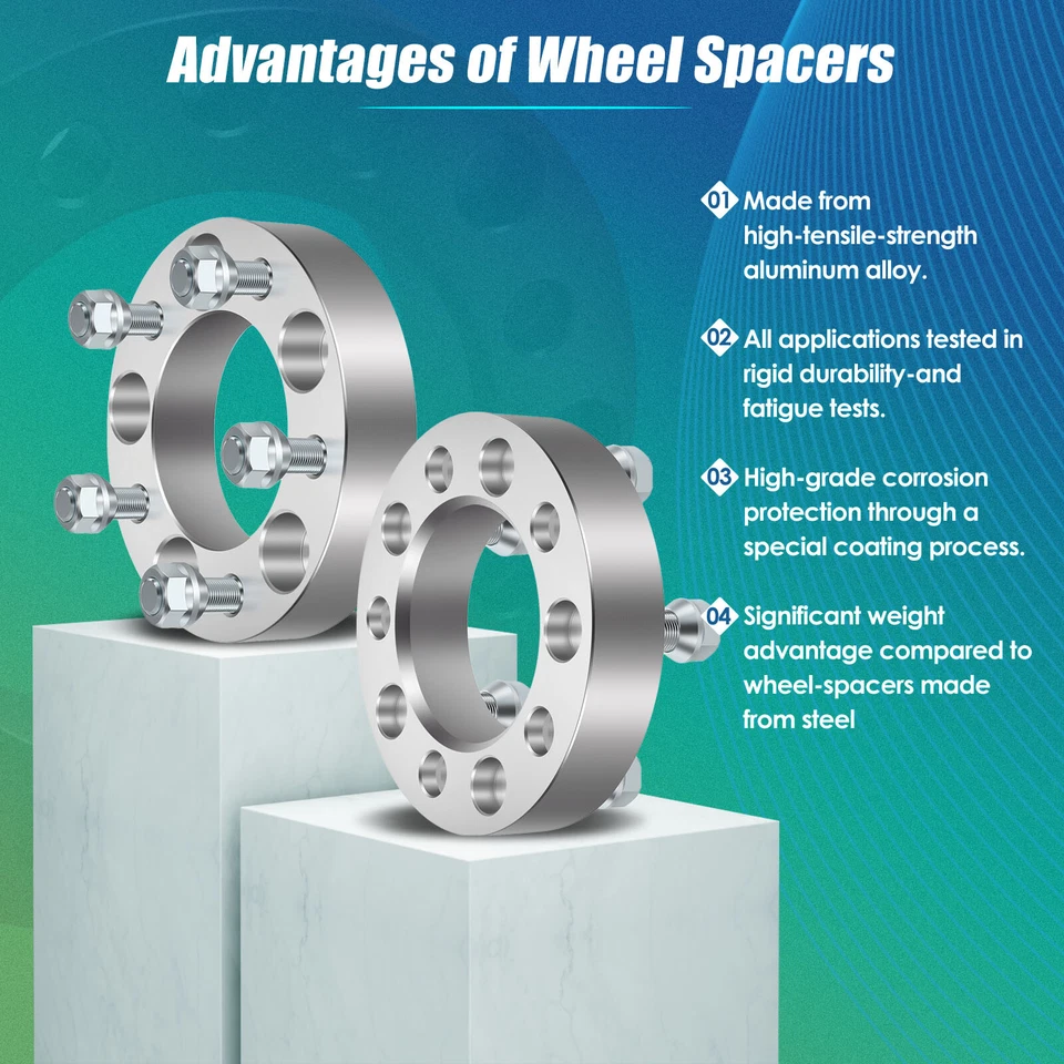 2PC 1.25" 5x4.75 Wheel Spacers for Chevy S10 Blazer Corvette Pontiac Firebird - Imagem 4 de 4