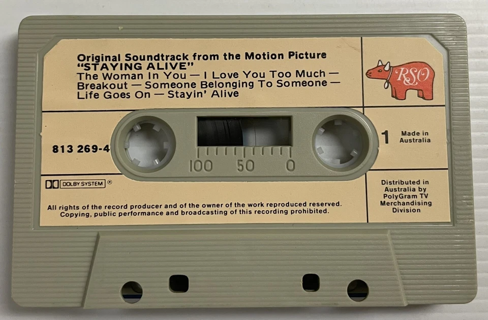Staying Alive Movie Soundtrack Music Cassette Chromium Tape 813 269-4 RSO 1983 - Image 4 of 4