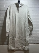 NWT! Banana Republic Knee-Length Sweater Dress Mock Neck White XS $110