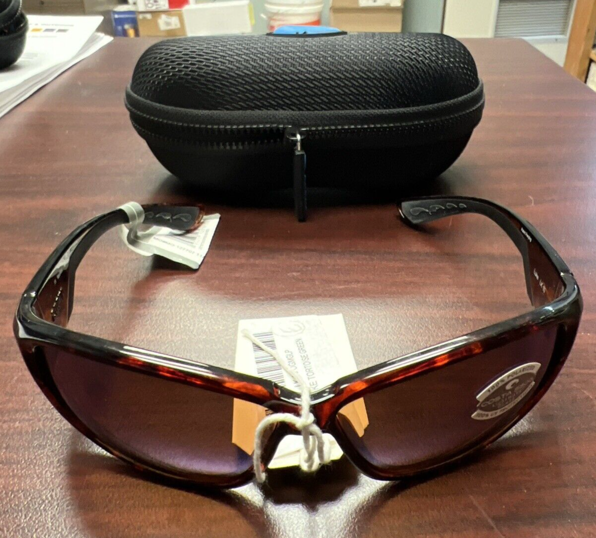 Sunglasses Costa Luke Polarized Green Mirror 580 Glass Lens Tortoise Frame